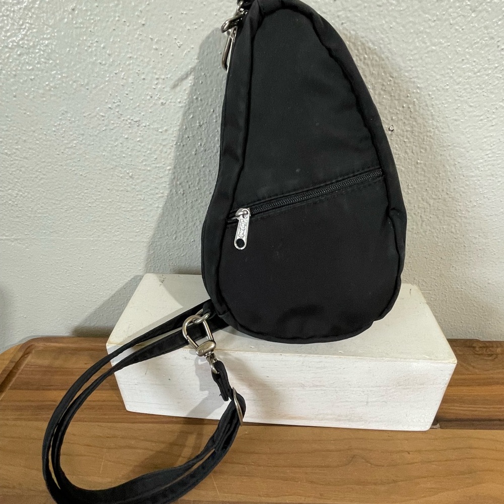 Ameribag Mini Black Nylon Adjustable Strap Crossbody Bag Minimalist Travel Light